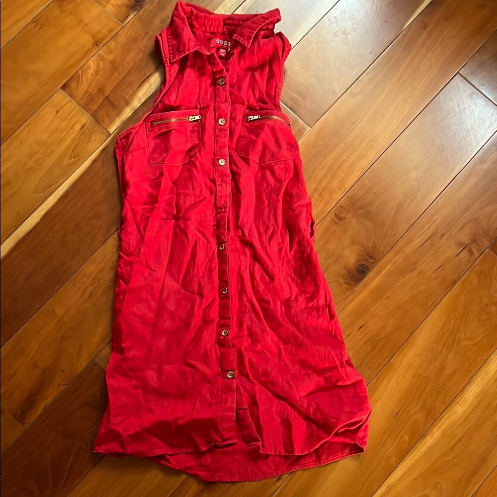 Guess Women's Red Sleeveless Dress